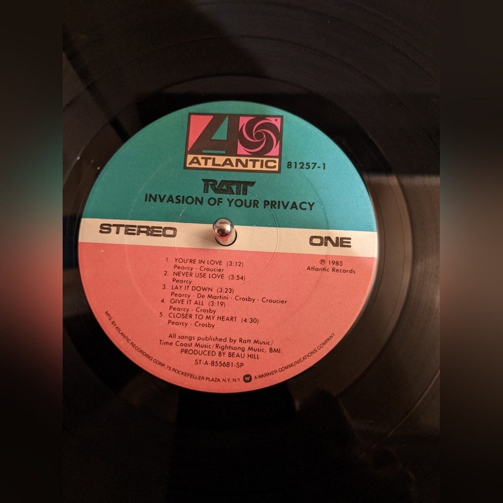 1985 Ratt Invasion of Your Privacy Original Vinyl Record